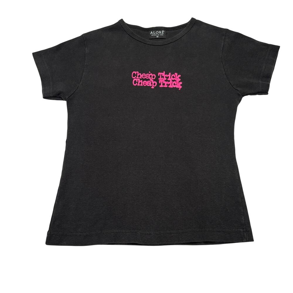 Vintage Alore Cheap Trick Fitted Baby Tee Women's XL Y2K Punk